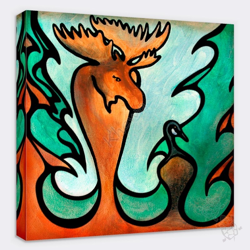 Canvas - A Moose and Goose