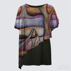 Yoko Cape Tunic Early Evening Flowing into Fall