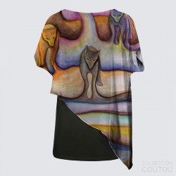 Yoko Cape Tunic Early Evening Flowing into Fall 2