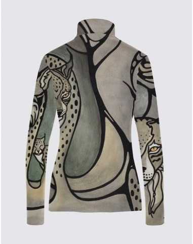Catherine Zip Top - "Silent Seekers"