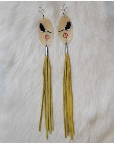 Boucles d'Oreilles Larme avec Brins
